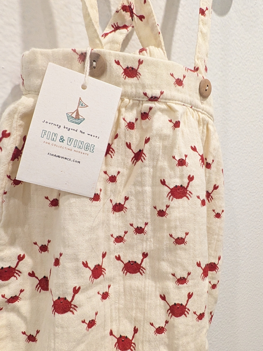 Fin & Vince Crabby Suspenders Shorts 18/24